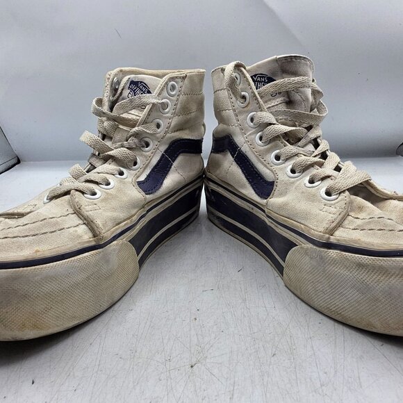 Vans SK8 Hi Tapered Womens Size 5 Stackform Navy True White Platform Shoes - Picture 2 of 15